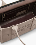 The Leather Large Tote - Cement