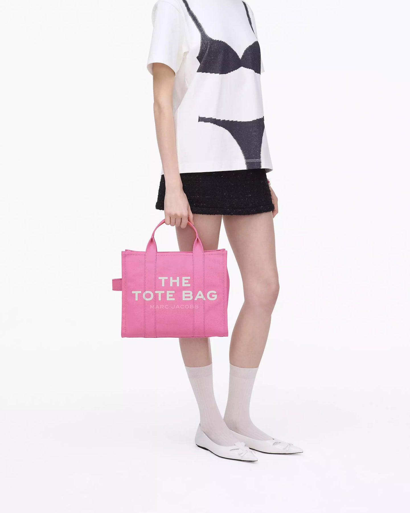 The Canvas Medium Tote - Bow Pink