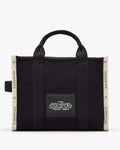 The Medium White Stripe Tote - Svart