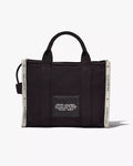 The Medium White Stripe Tote - Svart