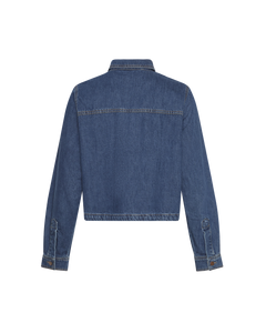 Adalyn Elena Shirt - Mid Blue Wash