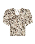 Alyona Vlora 2/4 Top Aop - Oatmeal Leo