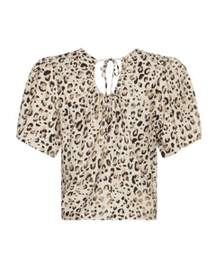 Alyona Vlora 2/4 Top Aop - Oatmeal Leo