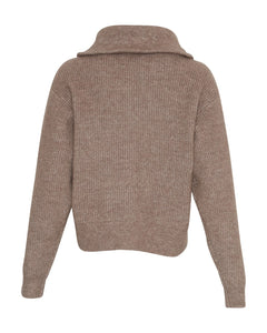 Gytta Zip Pullover - Walnut Melange