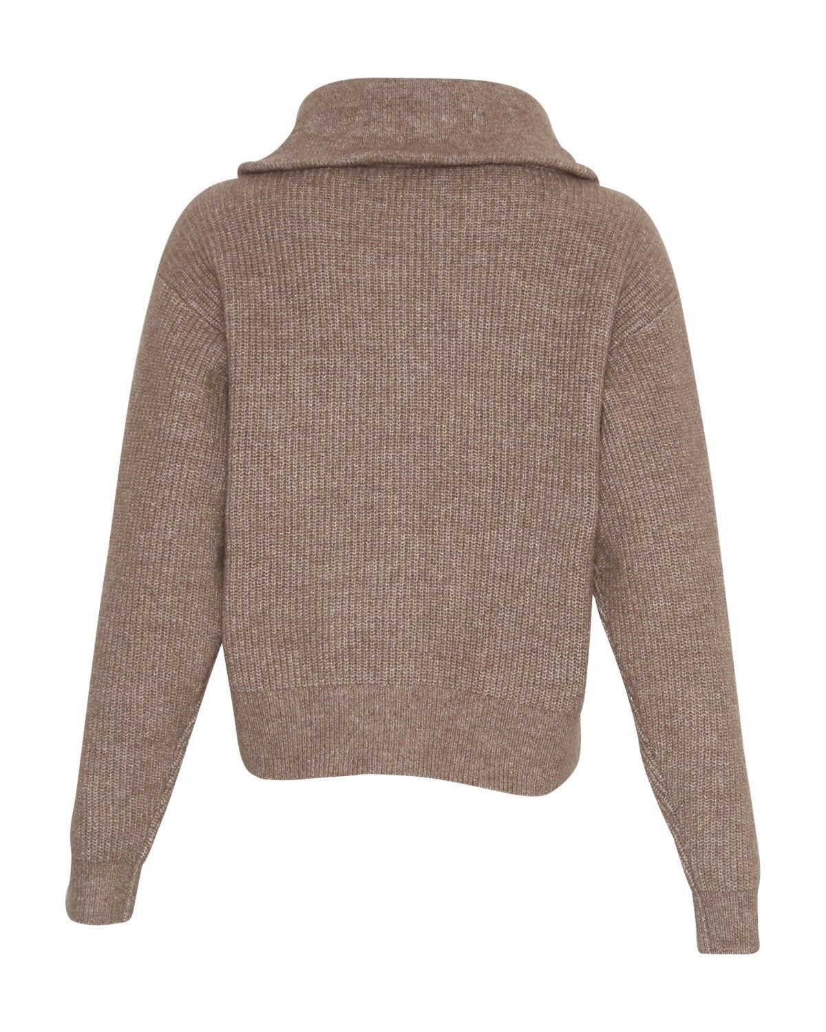 Gytta Zip Pullover - Walnut Melange