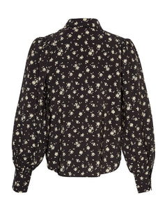 Nathasia Ladonna Shirt Aop - Black Flower