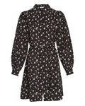 Nathasia Ladonna Shirt Dress Aop - Black Flower