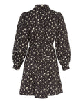 Nathasia Ladonna Shirt Dress Aop - Black Flower