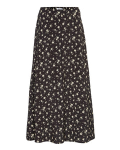 Nathasia Ladonna Skirt Aop - Black Flower