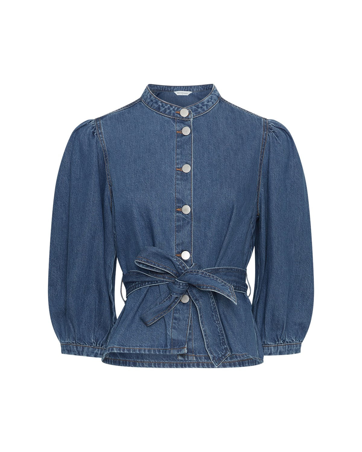 Rylan Elena 3/4-skjorta - Mid Blue Wash