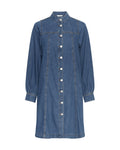 Rylan Elena Skjortklänning - Mid Blue Wash