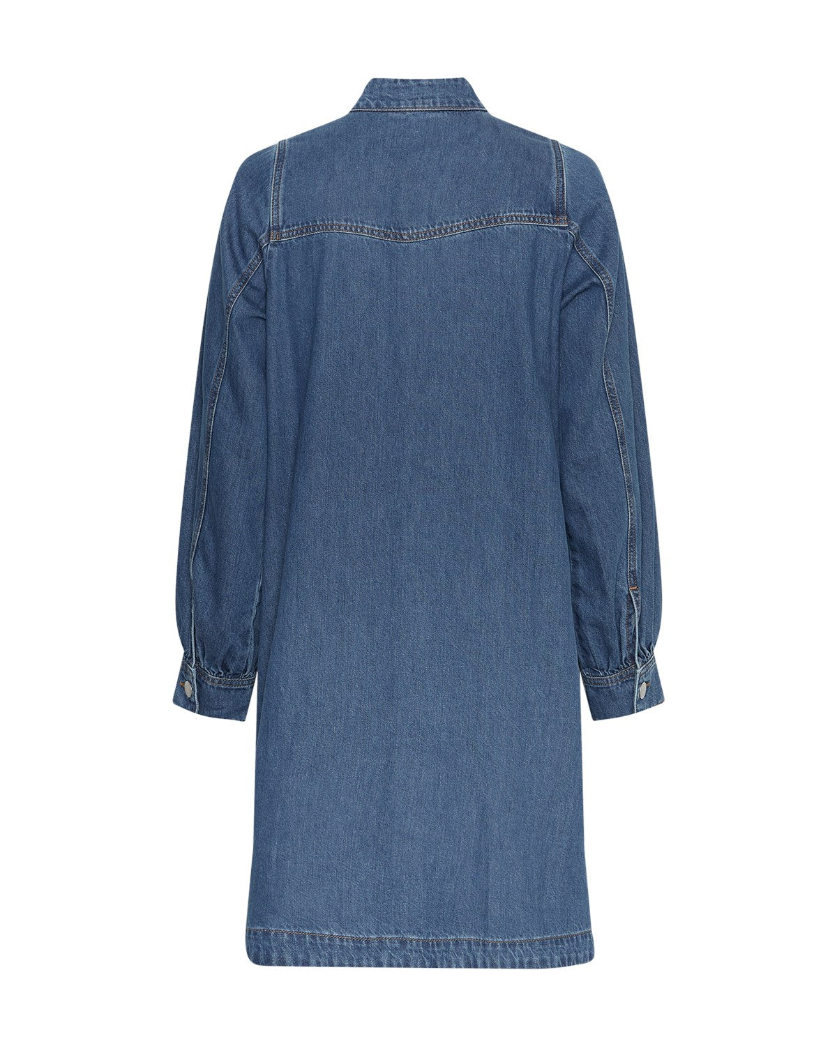 Rylan Elena Skjortklänning - Mid Blue Wash