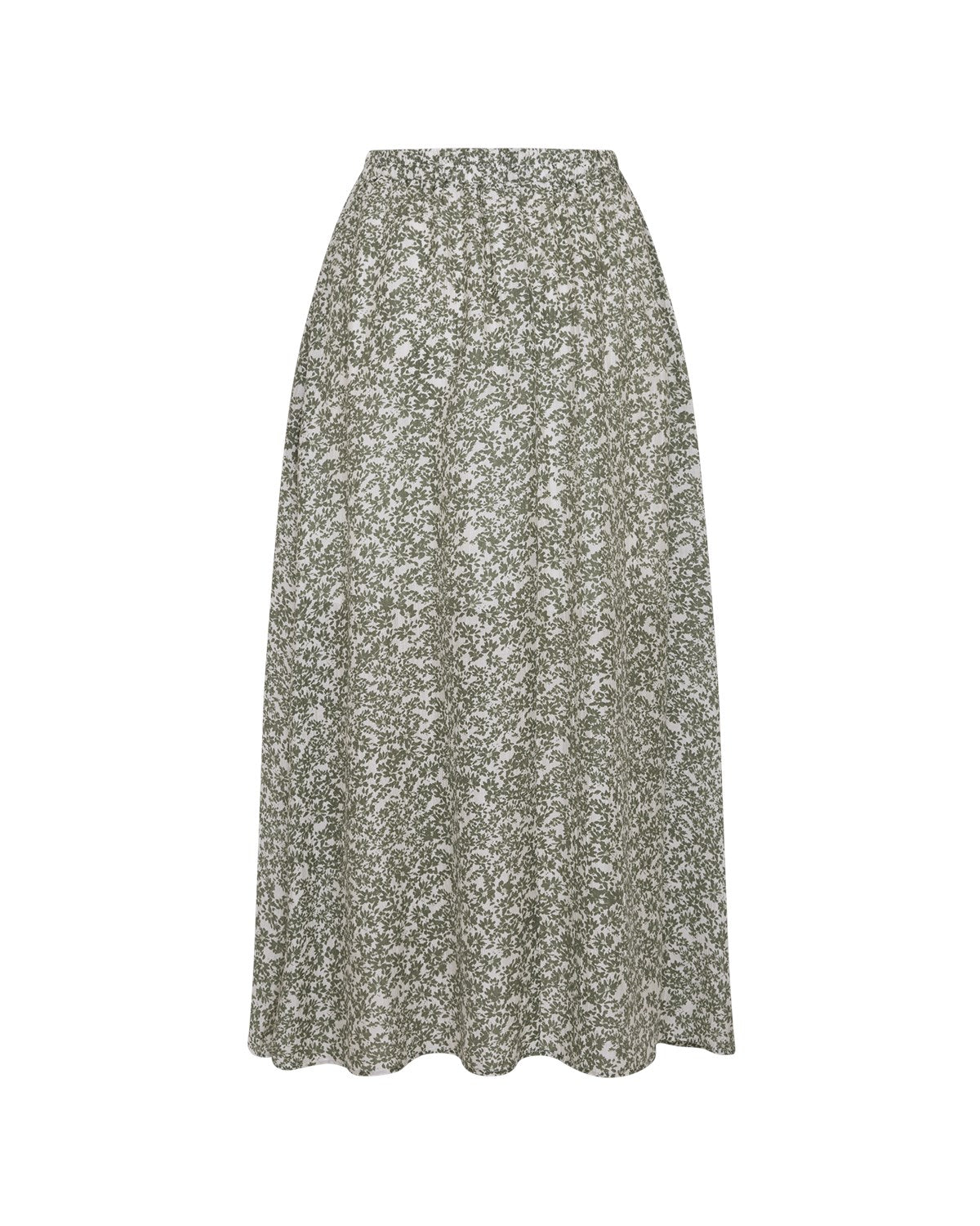 Seraphina HW Long Skirt AOP - Egret Flower