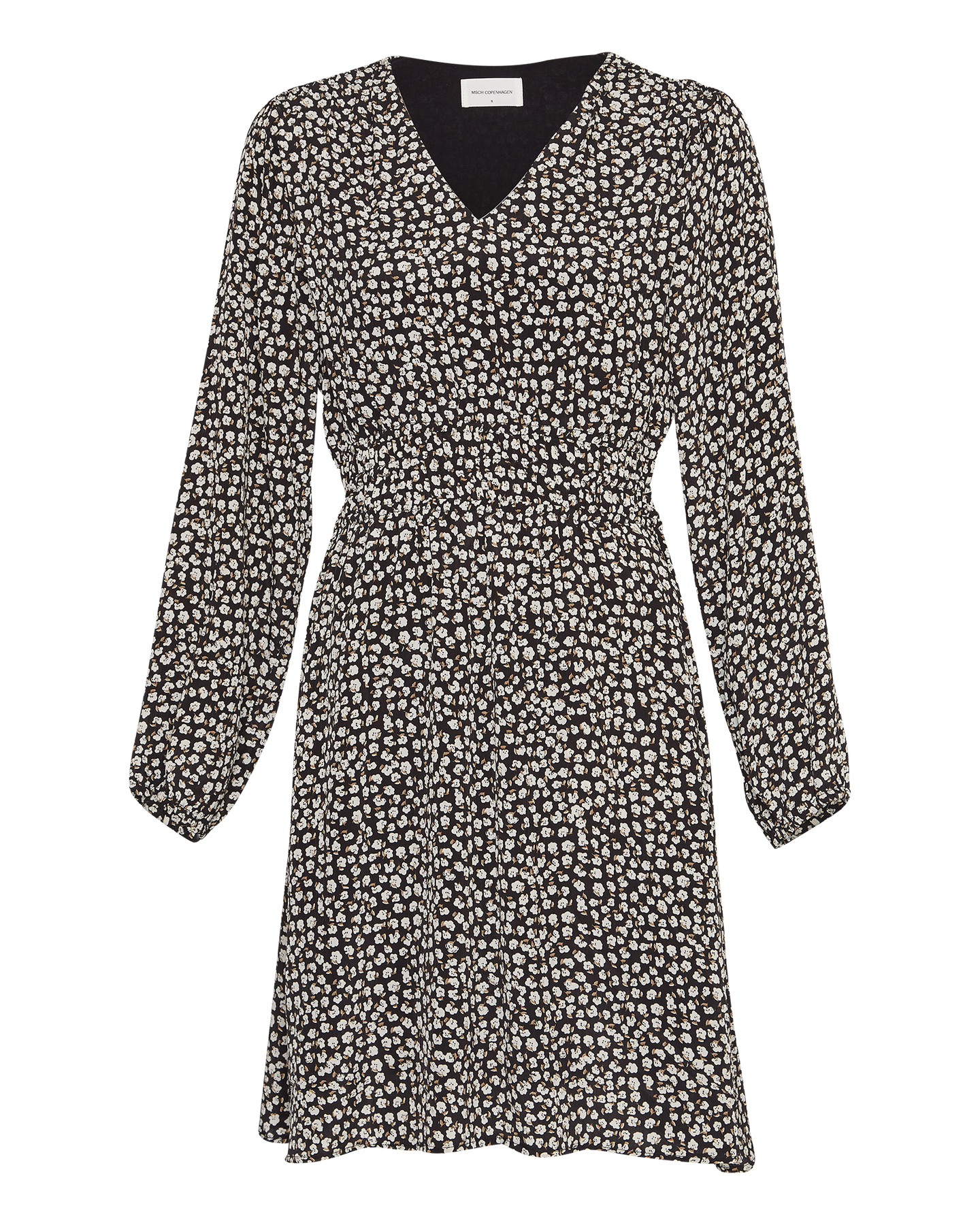 Moss Copenhagen Zeida Rhian Short Dress Aop - Black Flower