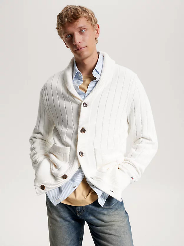 Classic Shawl Cardigan - Ancient White