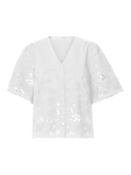 Dahlia Ss Broderi Blus Noos - Bright White