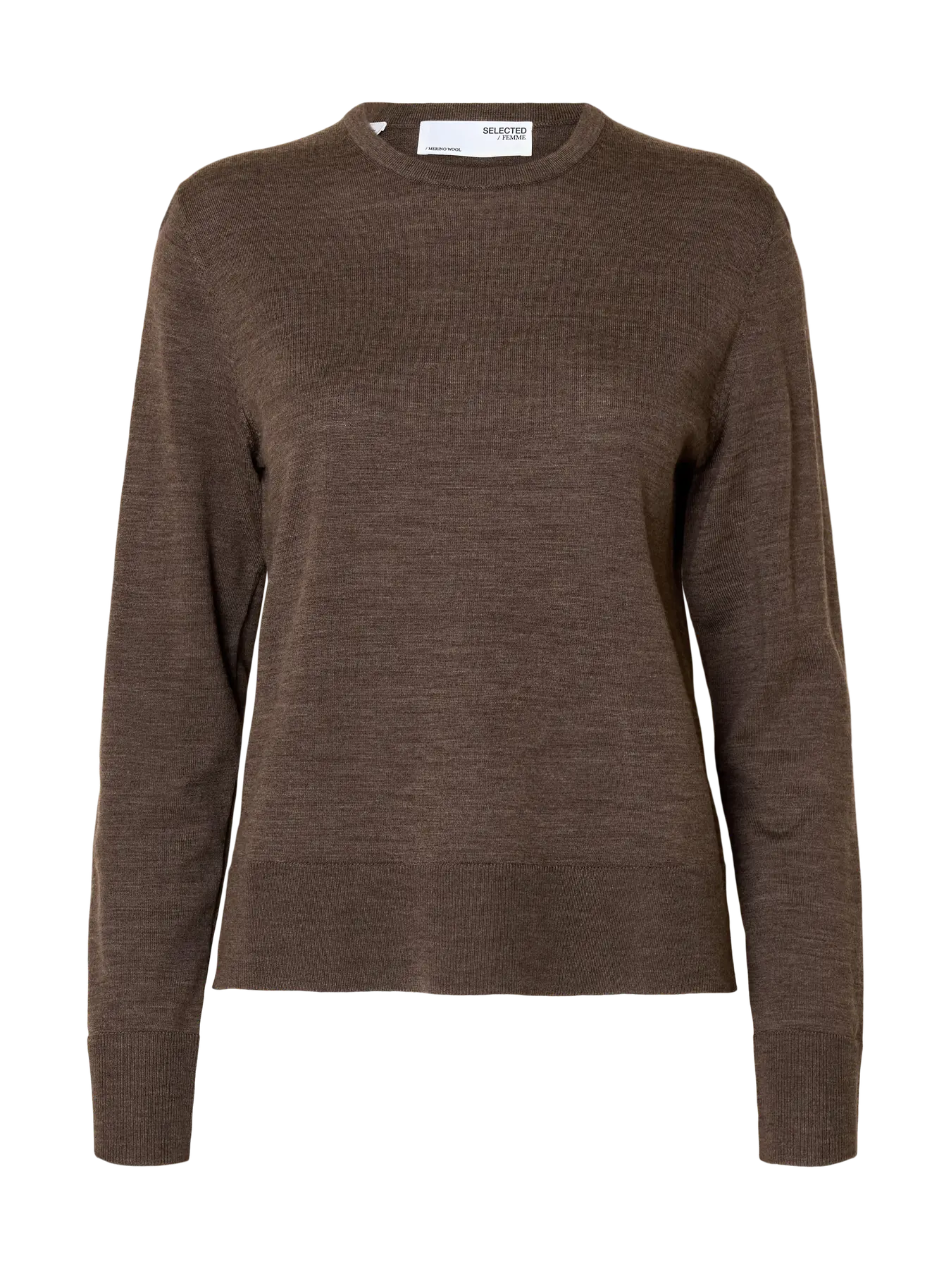 Thea Ls Knit Merino O-Neck - Delicioso