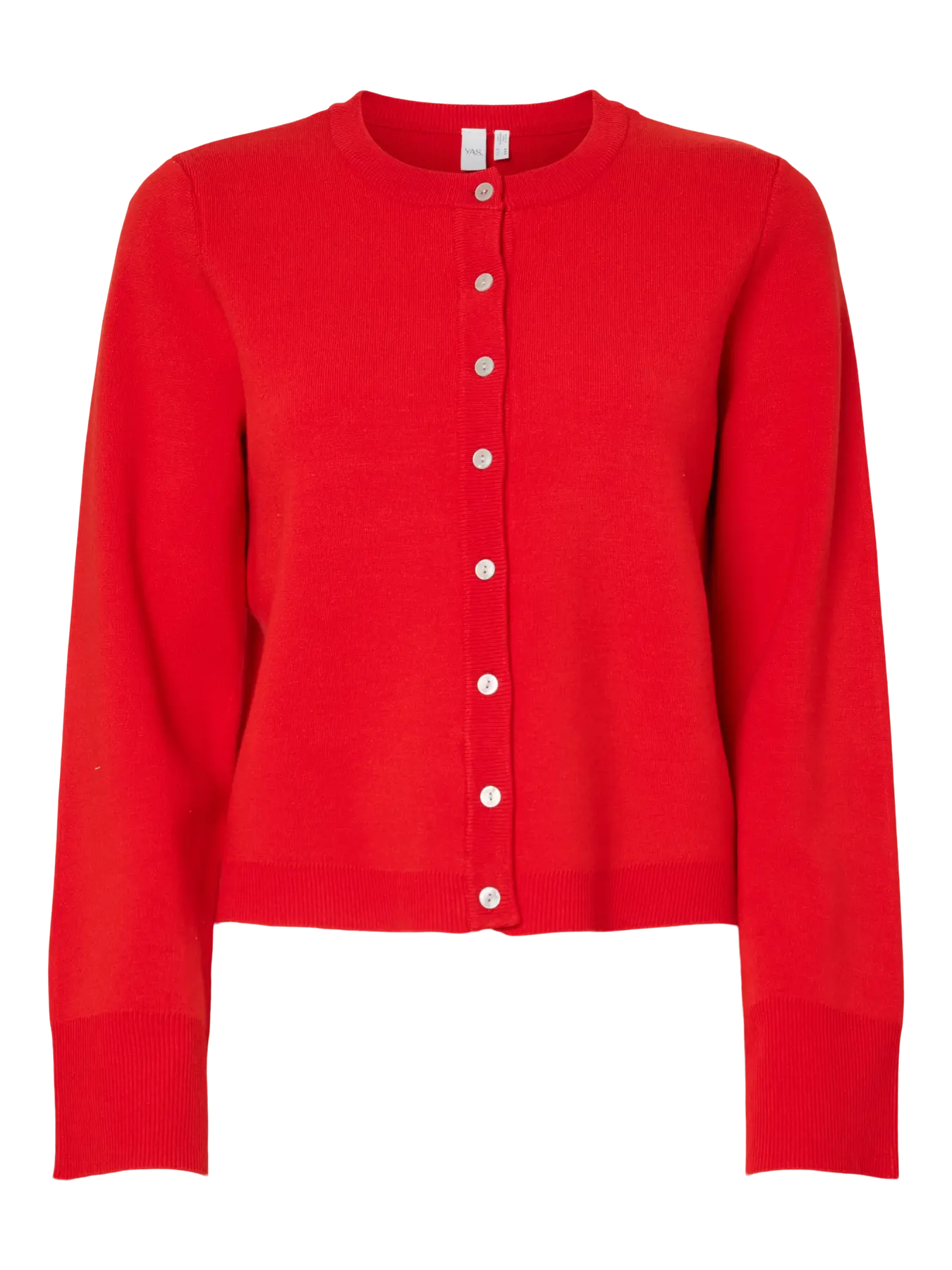 Yaselena Ls Knit Cardigan - Röd
