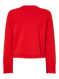Yaselena Ls Knit Cardigan - Röd