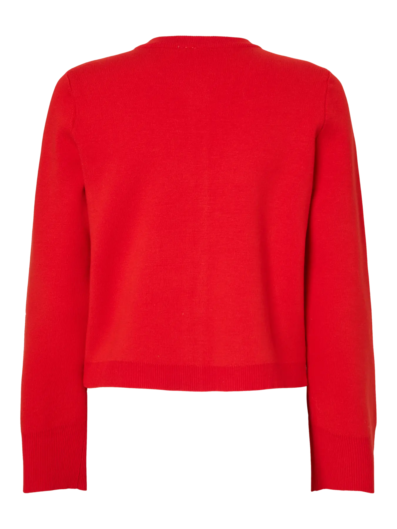 Yaselena Ls Knit Cardigan - Röd