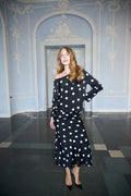 Maiden Skirt - Svart/Vit Prickig