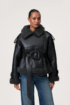 Manchester Cropped Jacket - Black
