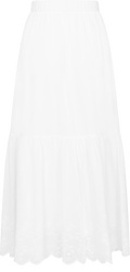 Marie Cotton Maxi Skirt - White