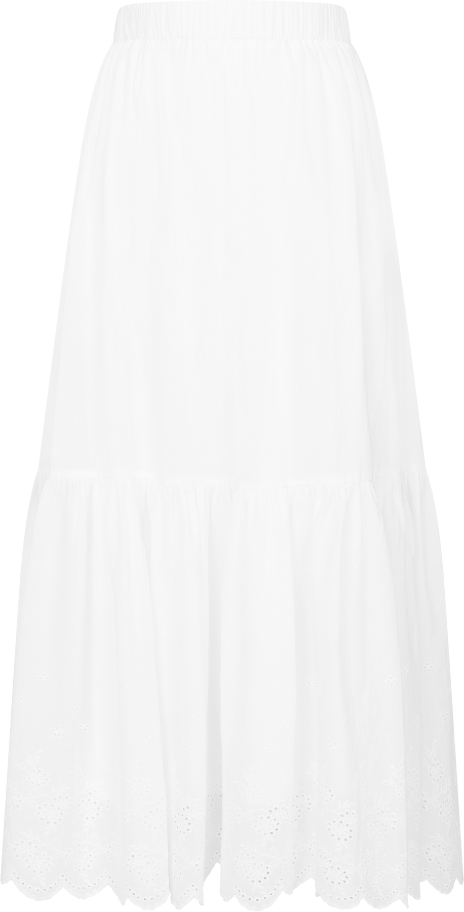 Marie Cotton Maxi Skirt - White