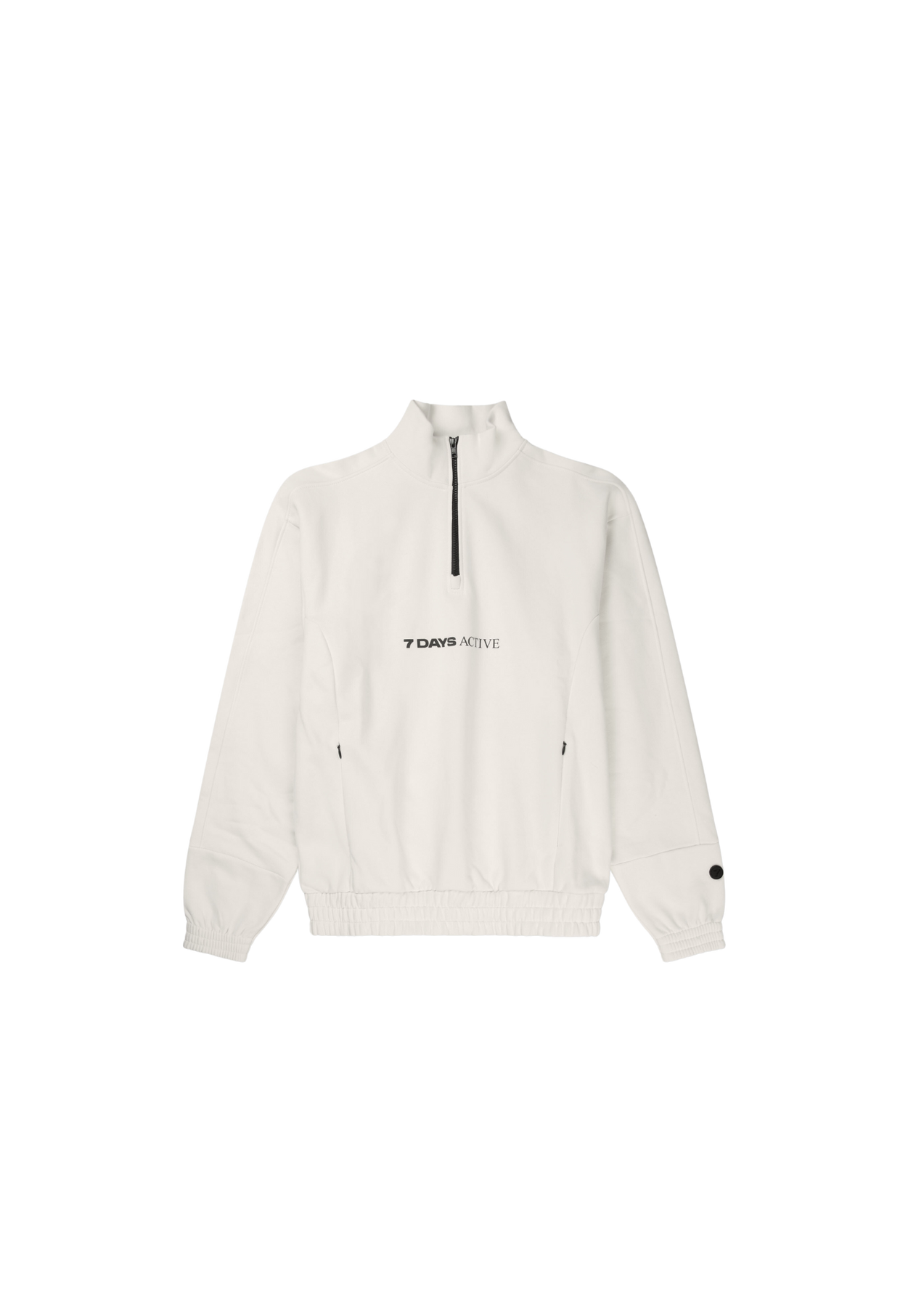 Organic Panelled Sweat Shirt - White