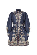 Mathilde Belted Printed Mini Dress - Tile