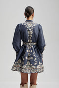 Mathilde Belted Printed Mini Dress - Tile