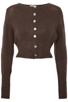 Matilda Alpaca Cardigan - Cocoa