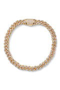 Micro Mexican Chain Bracelet - Clear Gold