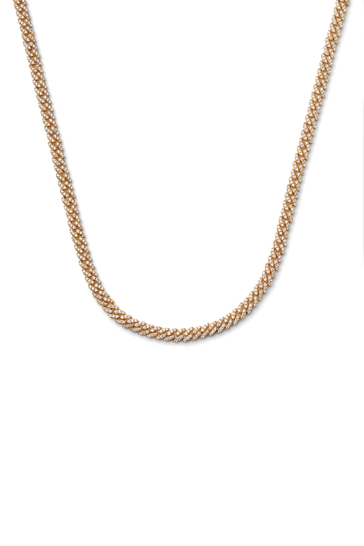 Micro Mexican Chain - Clear Gold