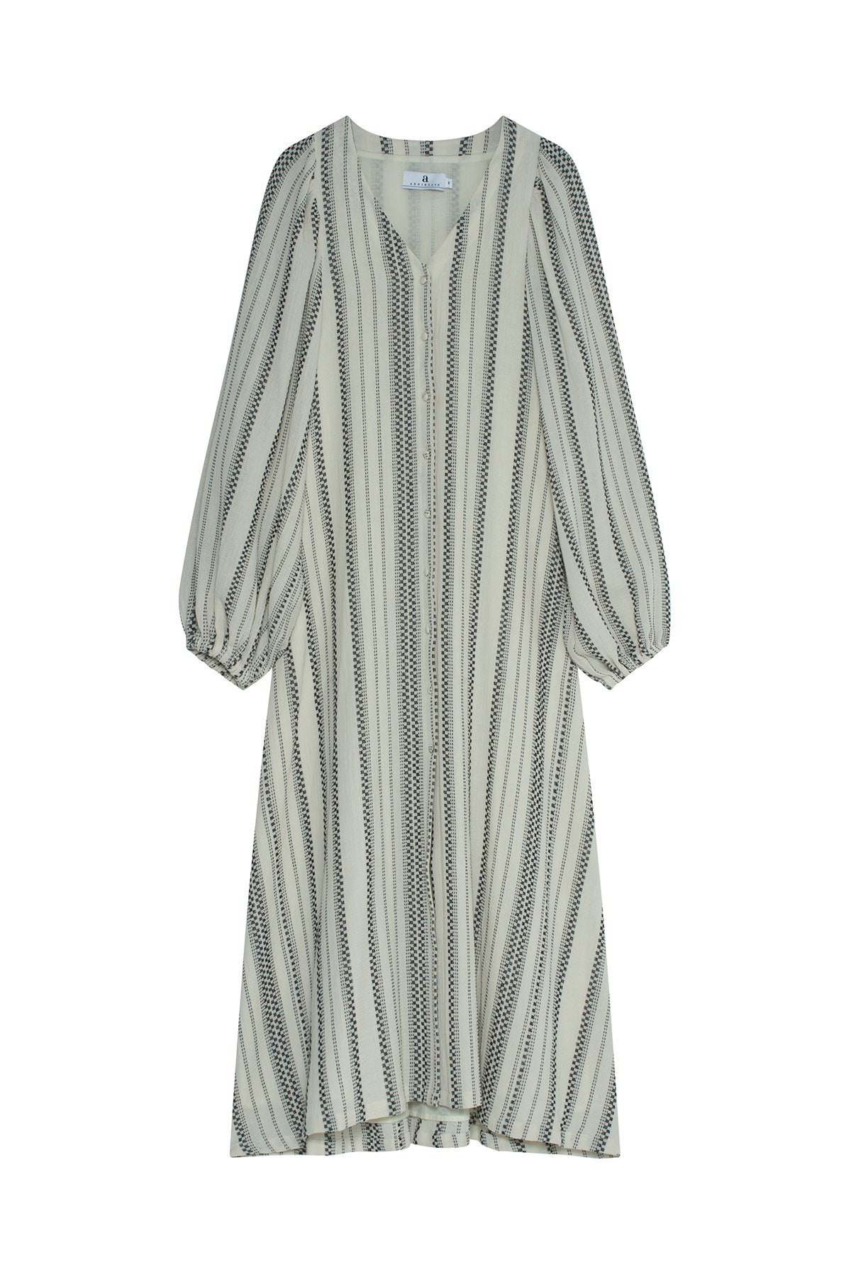 Milla Striped Gauze - Ecru/Black