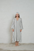 Milla Striped Gauze - Ecru/Black