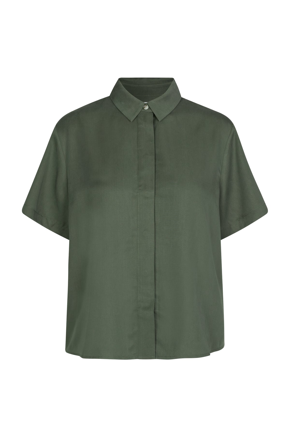Mina Ss Shirt - Dusty Olive