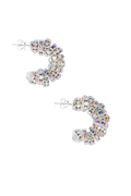 Mini Diamond Hoops - Silver