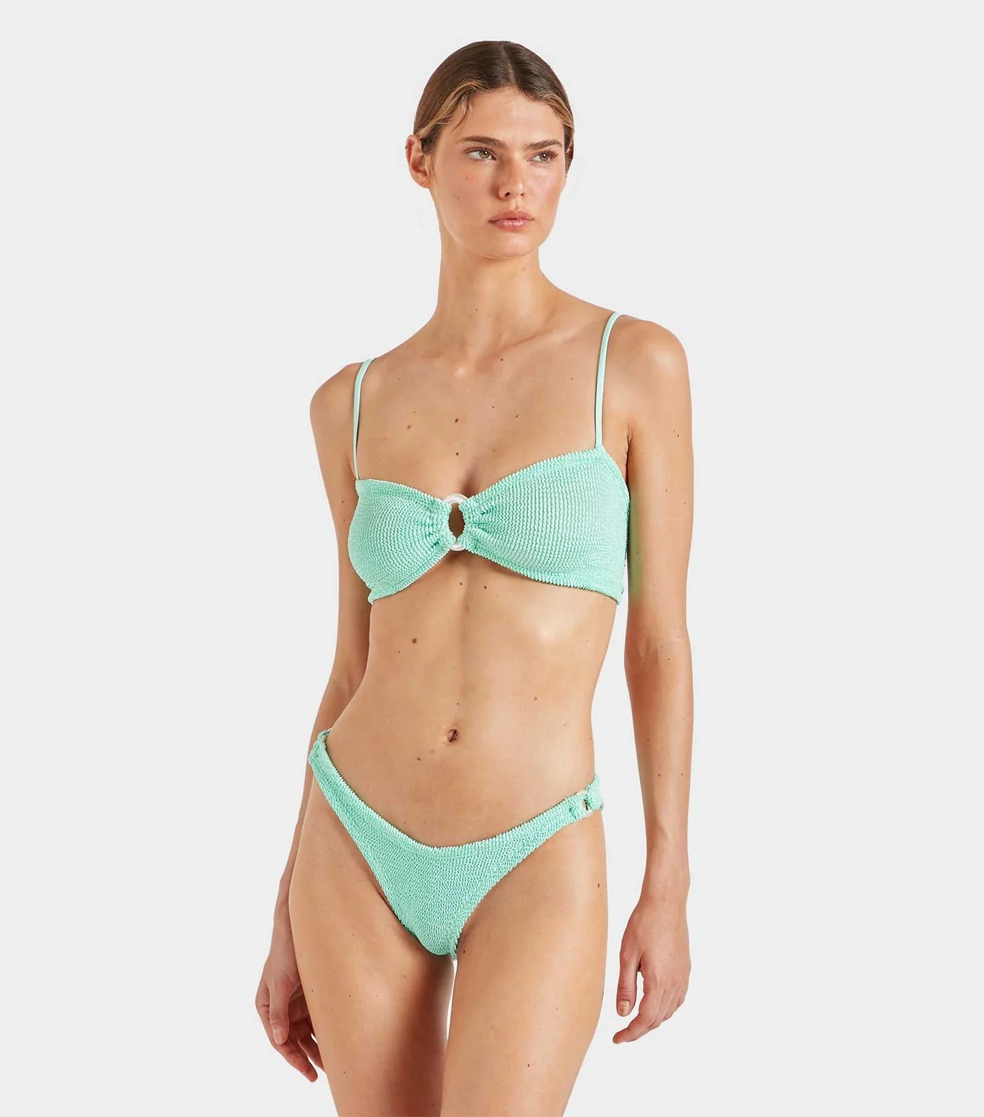 Misty Bikini Pearly Hoop - Metallic Mint