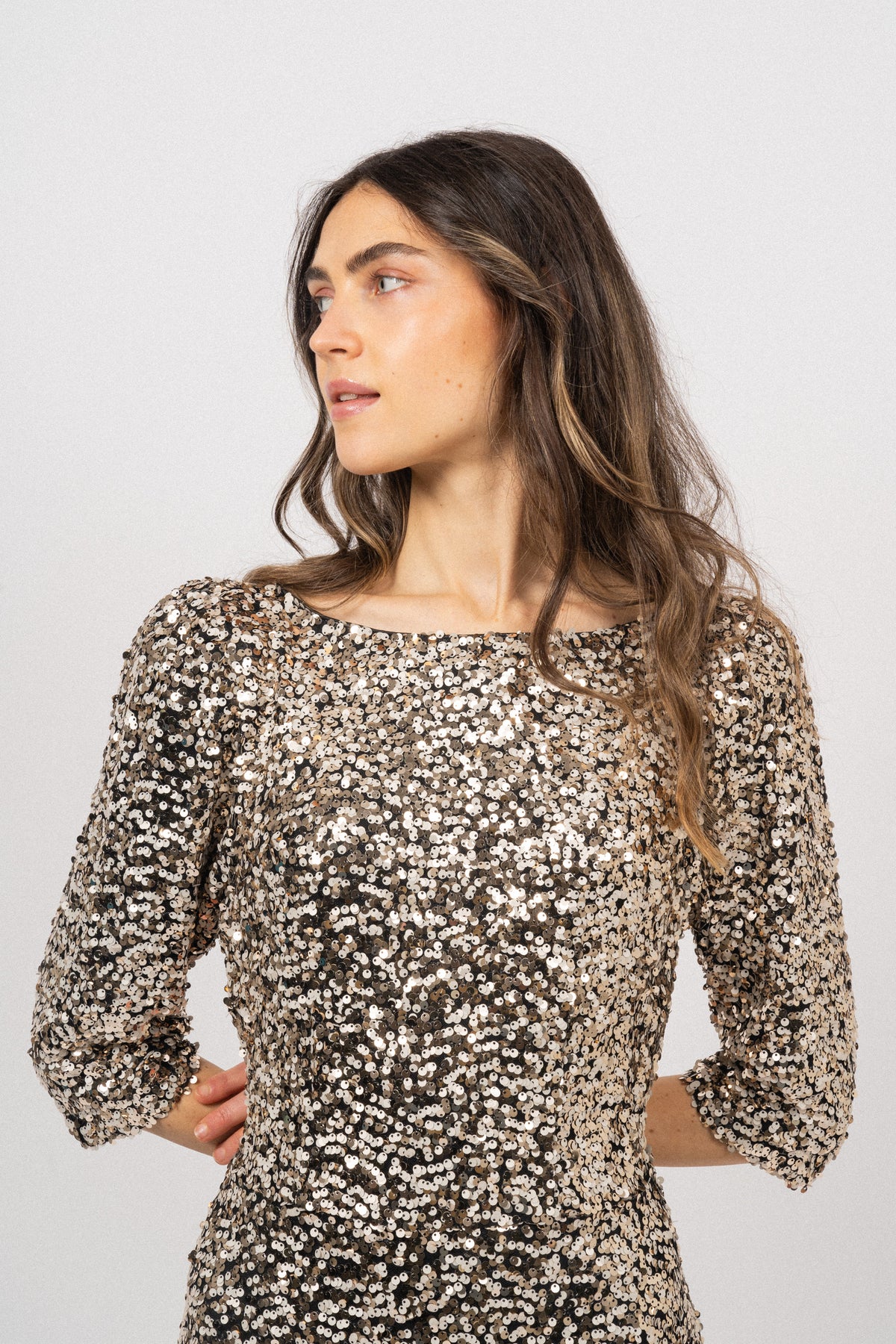 Sif Sequins Dress - Gold