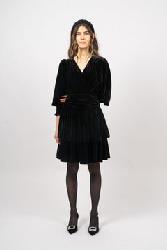 Jade Velvet Dress - Black