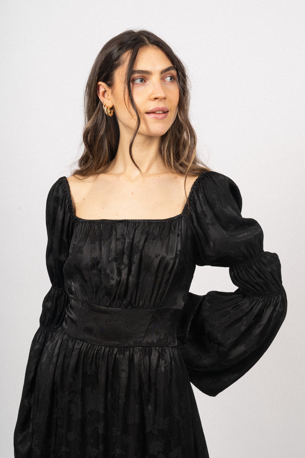 Frig Jacquard Dress - Black