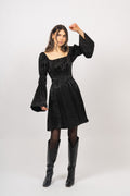 Frig Jacquard Dress - Black