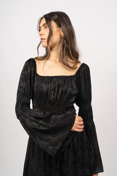 Frig Jacquard Dress - Black
