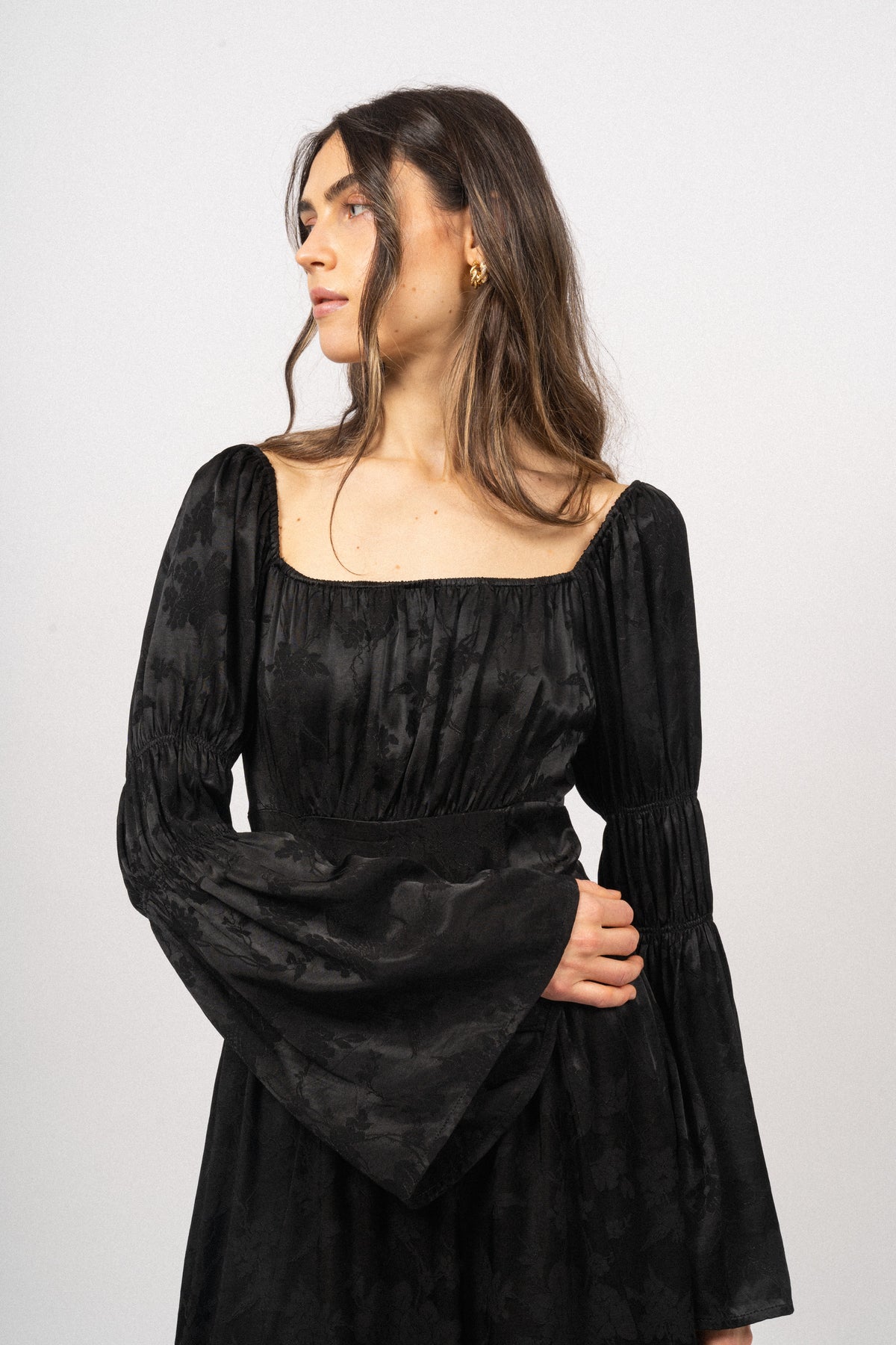 Frig Jacquard Dress - Black