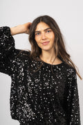 Sif Sequins Blouse - Black