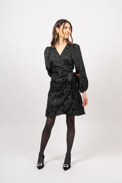 Nanna Brocade Dress - Black