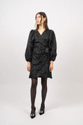 Nanna Brocade Dress - Black