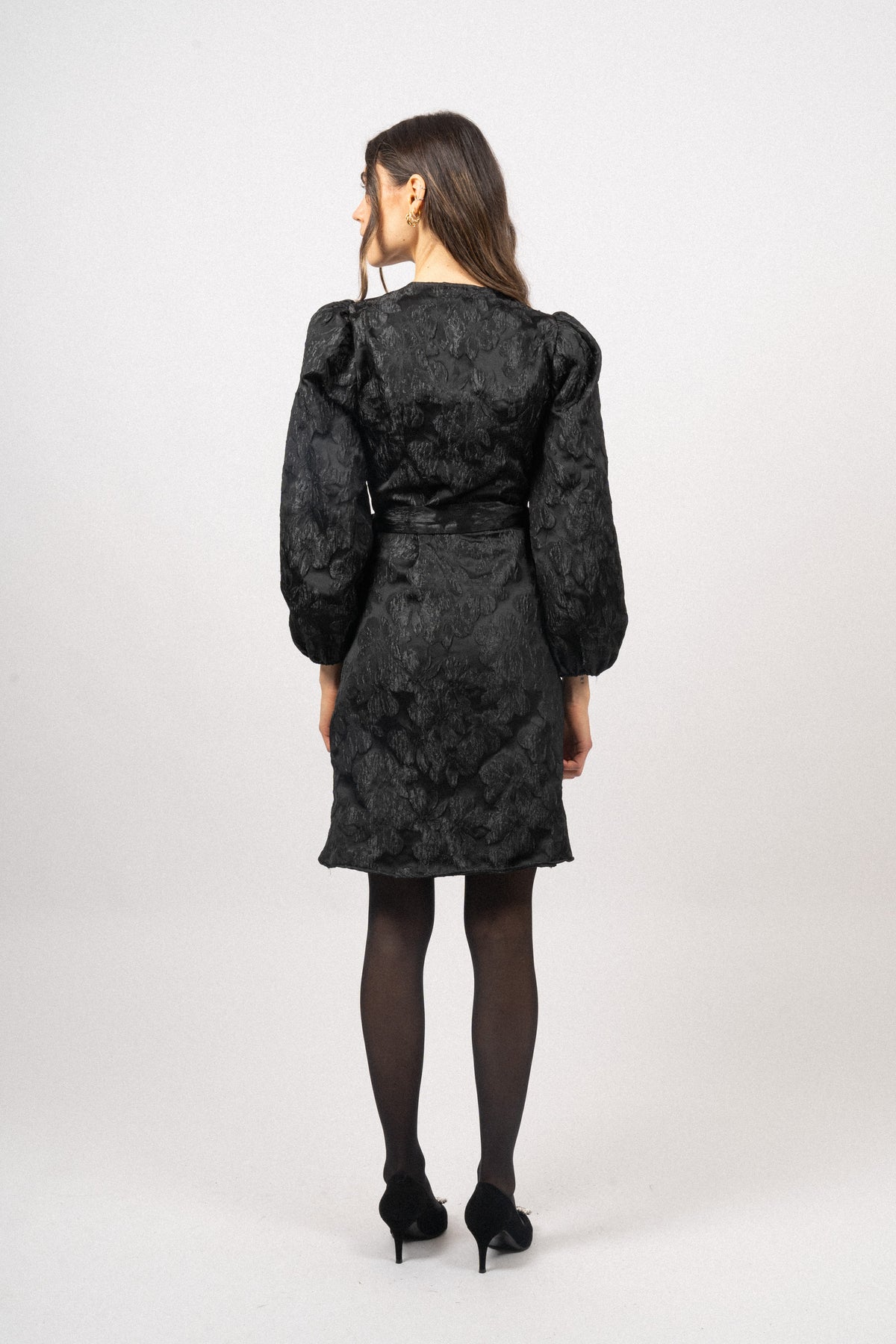 Nanna Brocade Dress - Black
