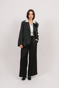 Luna Satin Pant - Black